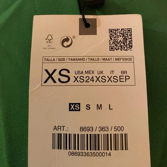 Zara Green Blouse with Elegant Design - Picture 8 of 10